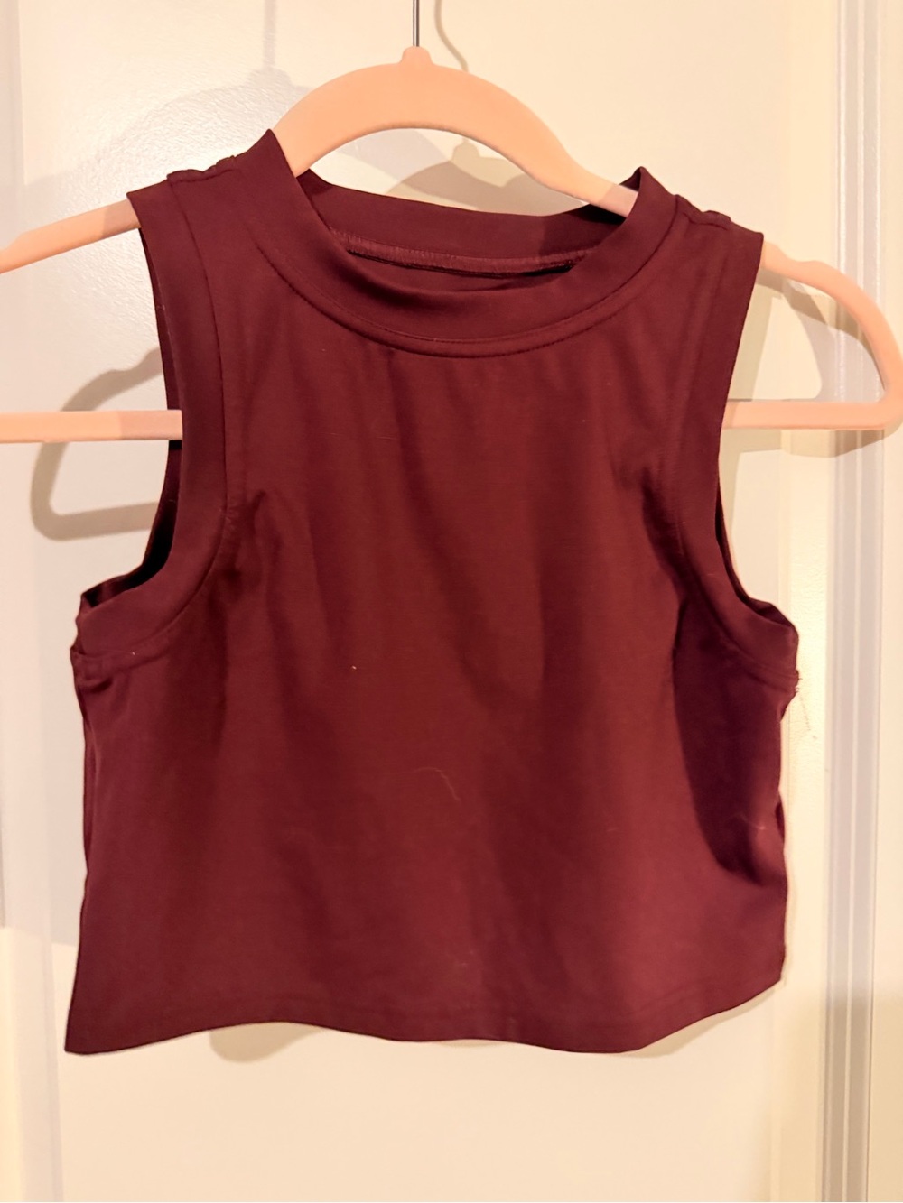 DSG Burgundy Sleeveless Crop Tank